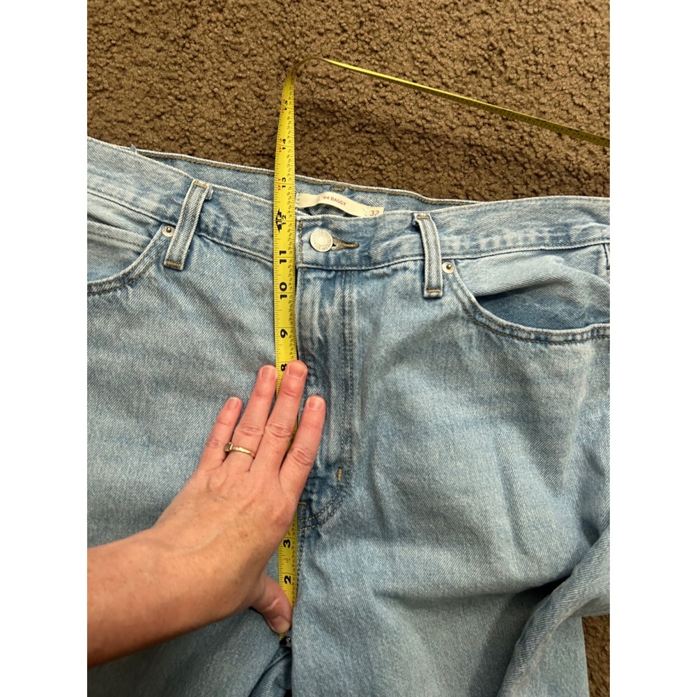 Levis 94 Baggy Jeans Womens 32 Light Wash High Rise Wide Leg Denim Blue - Picture 7 of 9